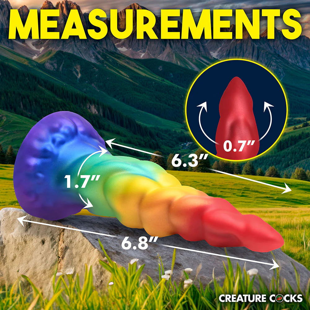 Creature Cocks Rainbow Horn Silicone Dildo CREATURE COCKS