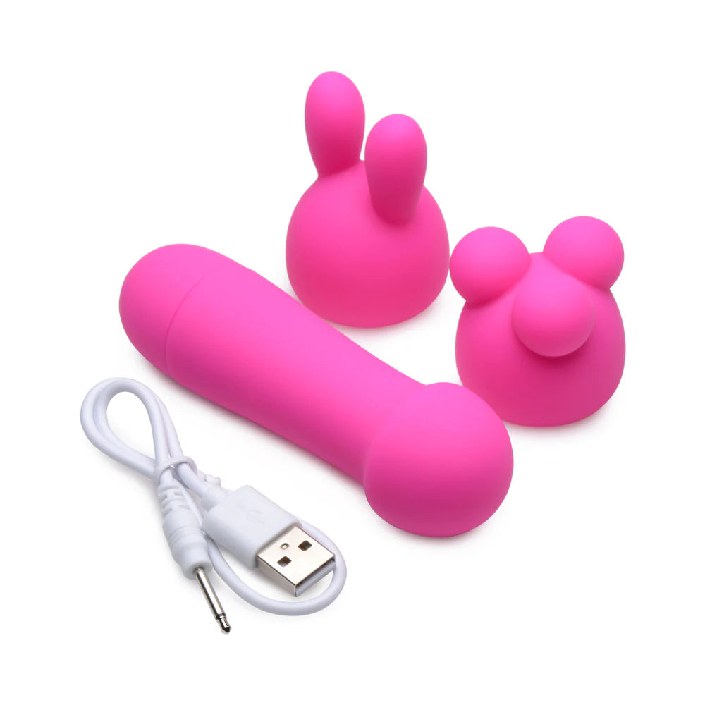 Gossip Rocket Mini Rechargeable Wand with 2 Attachments CURVE NOVELTIES