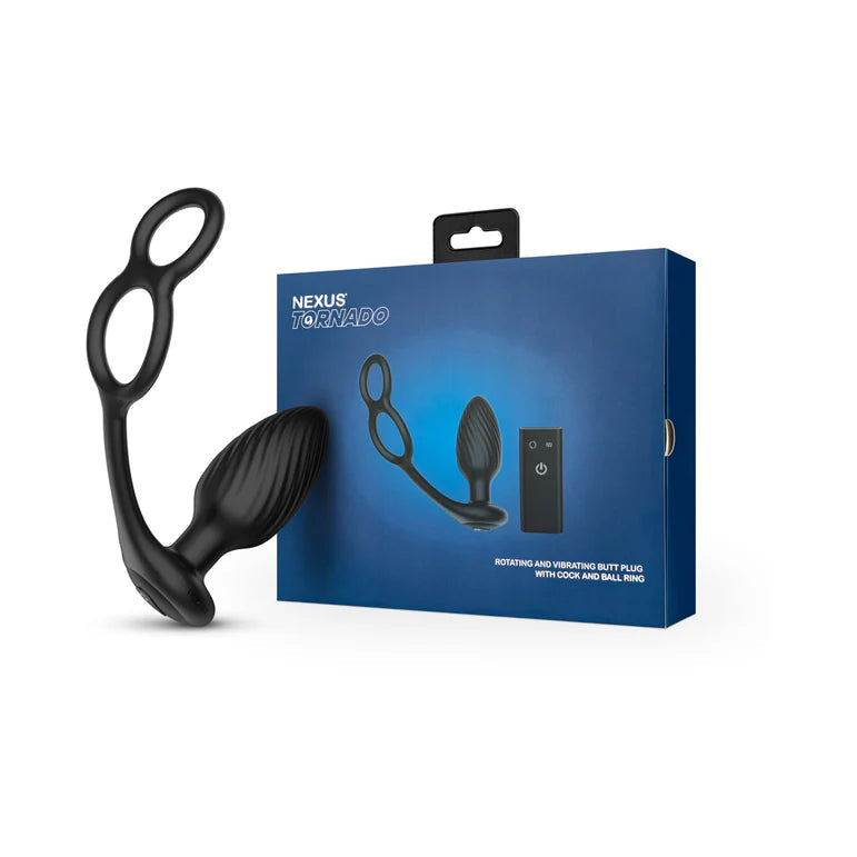 Nexus Tornado Cock and Ball Ring Rotating and Vibrating Butt Plug with Remote Control NEXUS