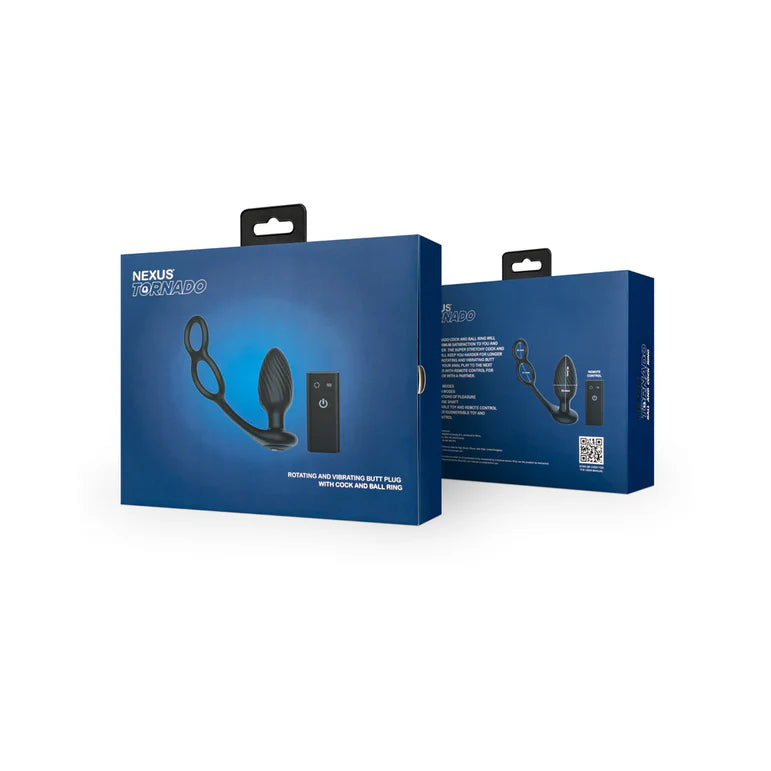 Nexus Tornado Cock and Ball Ring Rotating and Vibrating Butt Plug with Remote Control NEXUS