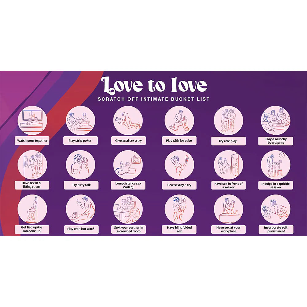 Love to Love Chasing Memories Scratch Off Intimate Bucket List LOVELY PLANET USA