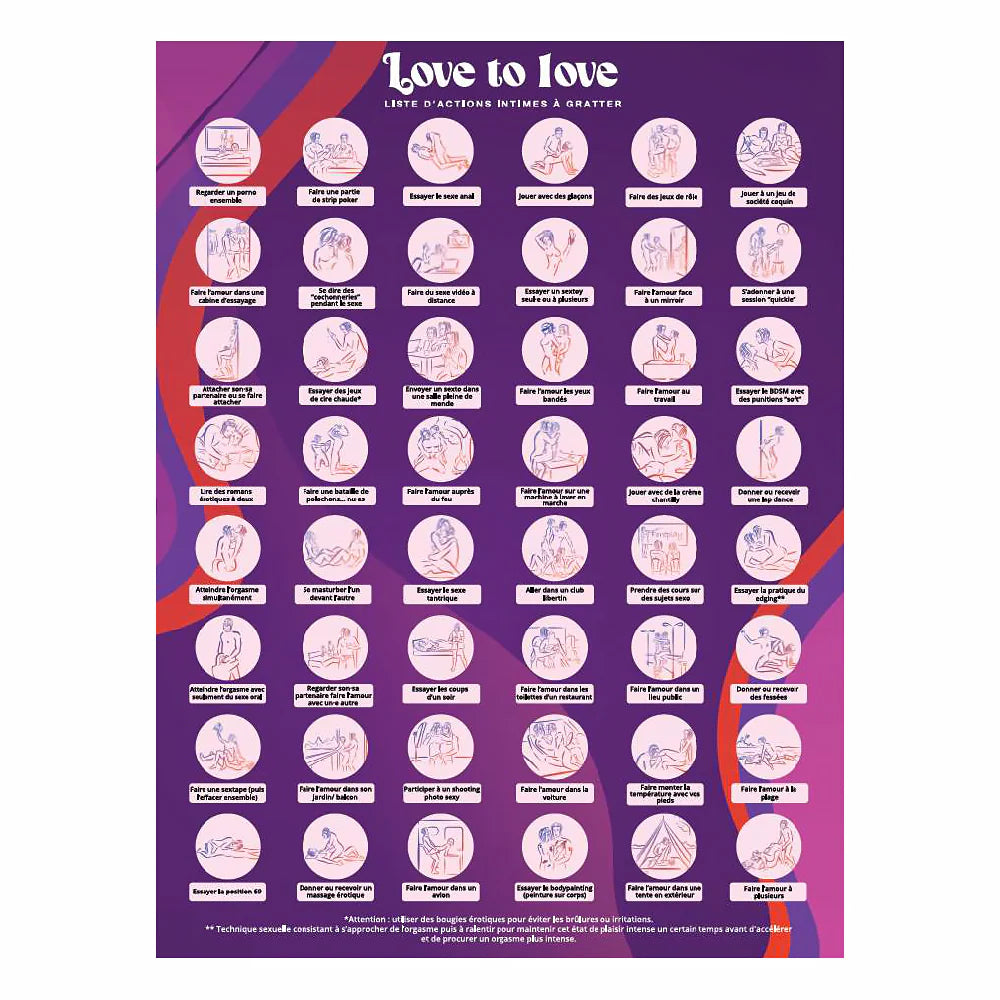 Love to Love Chasing Memories Scratch Off Intimate Bucket List LOVELY PLANET USA