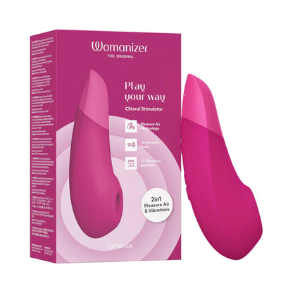Womanizer Enhance Clitoral Stimulator with 2-in-1 Pleasure Air &amp; Vibrations, 10 Intensity Levels