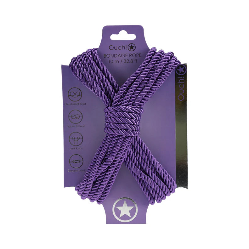 Ouch! Bondage Rope 10 m Nylon Purple OUCH!