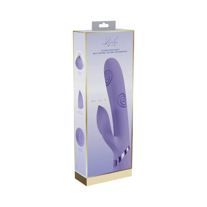 VIVE Fronda Rechargeable G-Spot and Tapping Leaf Clit Stimulator Lavender SHOTS