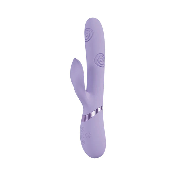 VIVE Fronda Rechargeable G-Spot and Tapping Leaf Clit Stimulator Lavender SHOTS