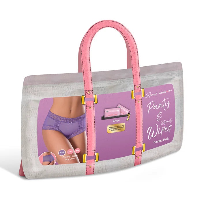 Magic Silk Sweetums Cheeky Hipster Boy Short Grape EXPOSED