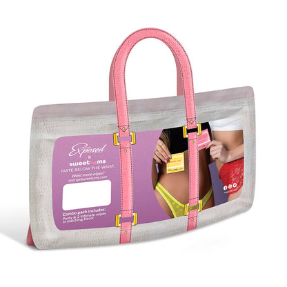 Magic Silk Sweetums Crotchless Low Rise Panty Grape EXPOSED