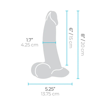 b-Vibe Slipskin Realistic Silicone Dildo 8 in B-VIBE
