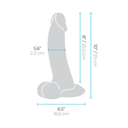 b-Vibe Slipskin Realistic Silicone Dildo 10 in B-VIBE