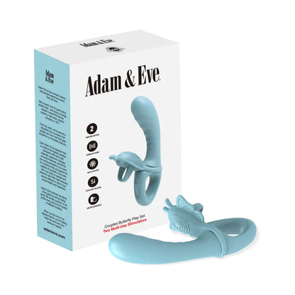 Adam &amp; Eve Couples Butterfly Play Set Two Multi-Use Stimulators ADAM &amp; EVE