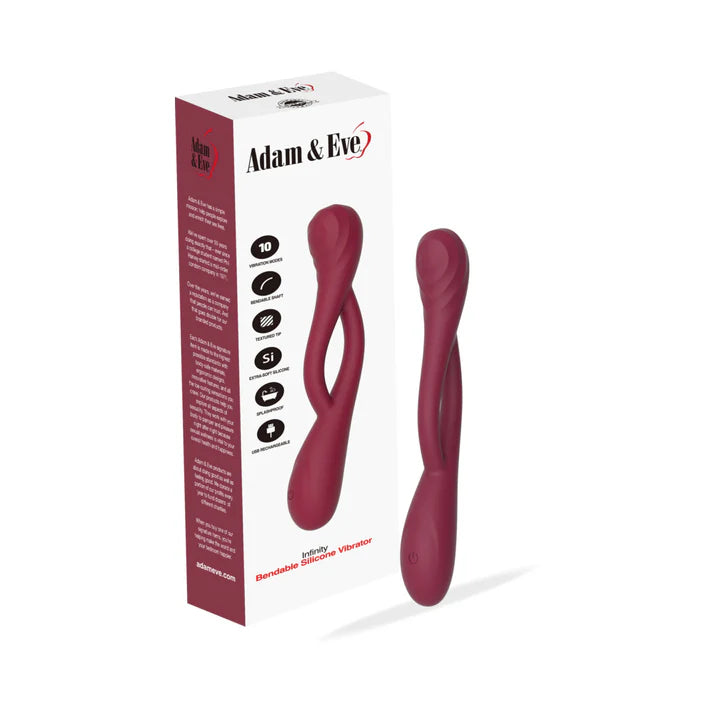 Adam &amp; Eve Infinity Bendable Silicone Vibrator ADAM &amp; EVE