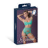 Magic Silk Caribbean Crush Demi Bra & Thong with Garter Set Aqua Glow EXPOSED