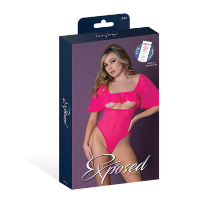 Magic Silk Pink Kink Flutter Sleeve Teddy Pink Glow EXPOSED