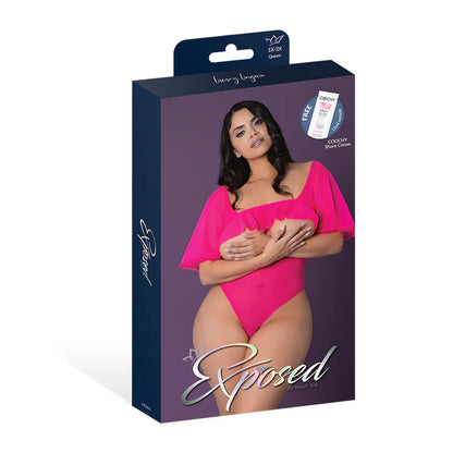 Magic Silk Pink Kink Flutter Sleeve Teddy Pink Glow EXPOSED