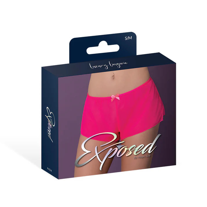 Magic Silk Pink Kink Flowy Boy Short Pink Glow EXPOSED