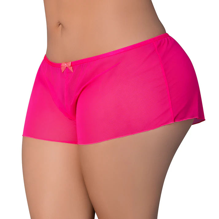 Magic Silk Pink Kink Flowy Boy Short Pink Glow EXPOSED