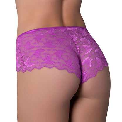 Magic Silk Butterfly Fantasies Boy Short Neon Purple EXPOSED