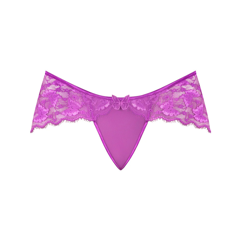 Magic Silk Butterfly Fantasies Boy Short Neon Purple EXPOSED