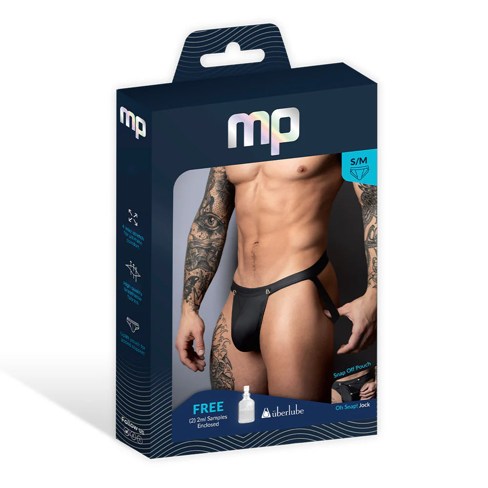 Male Power Oh Snap! Snap off Thong Black SP BOUTIQUE