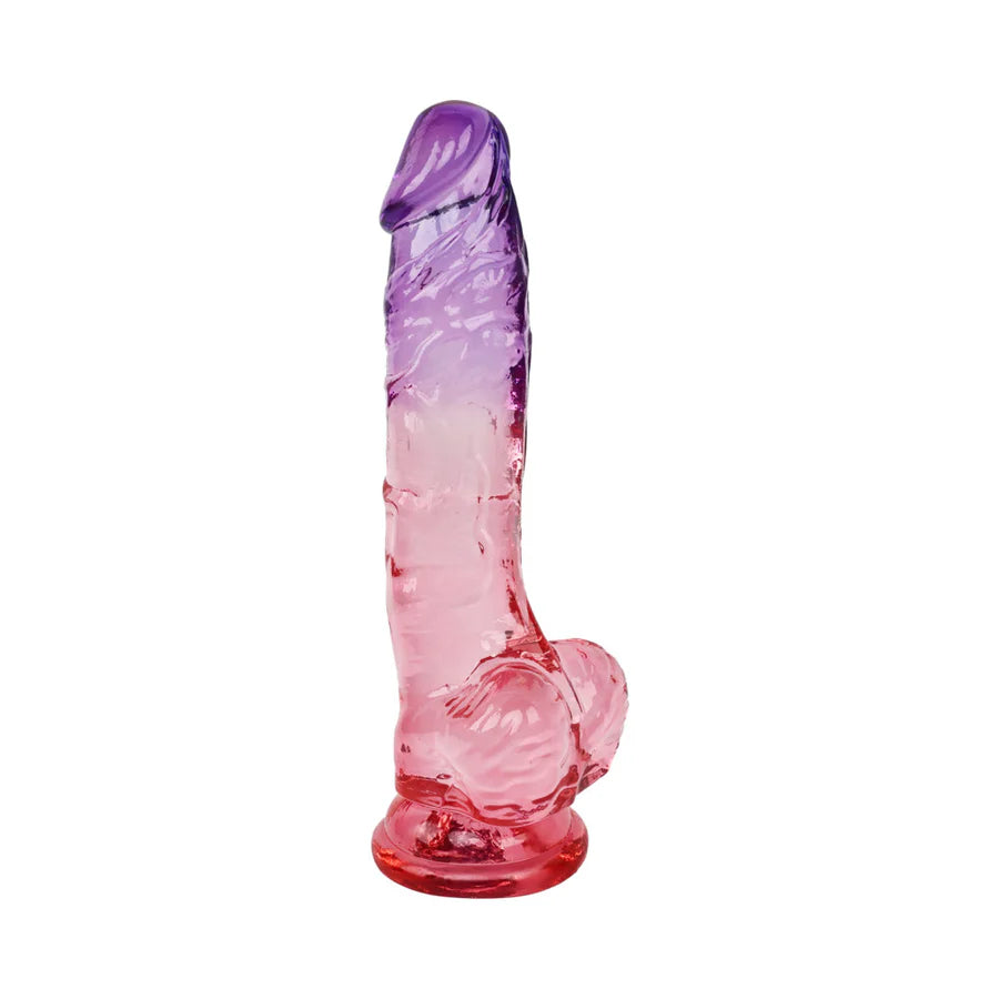 Different angles of the Adam &amp; Eve Sunrise Dreams Realistic Dildo capturing its realistic design and vibrant colors; explore this versatile realistic dildo.