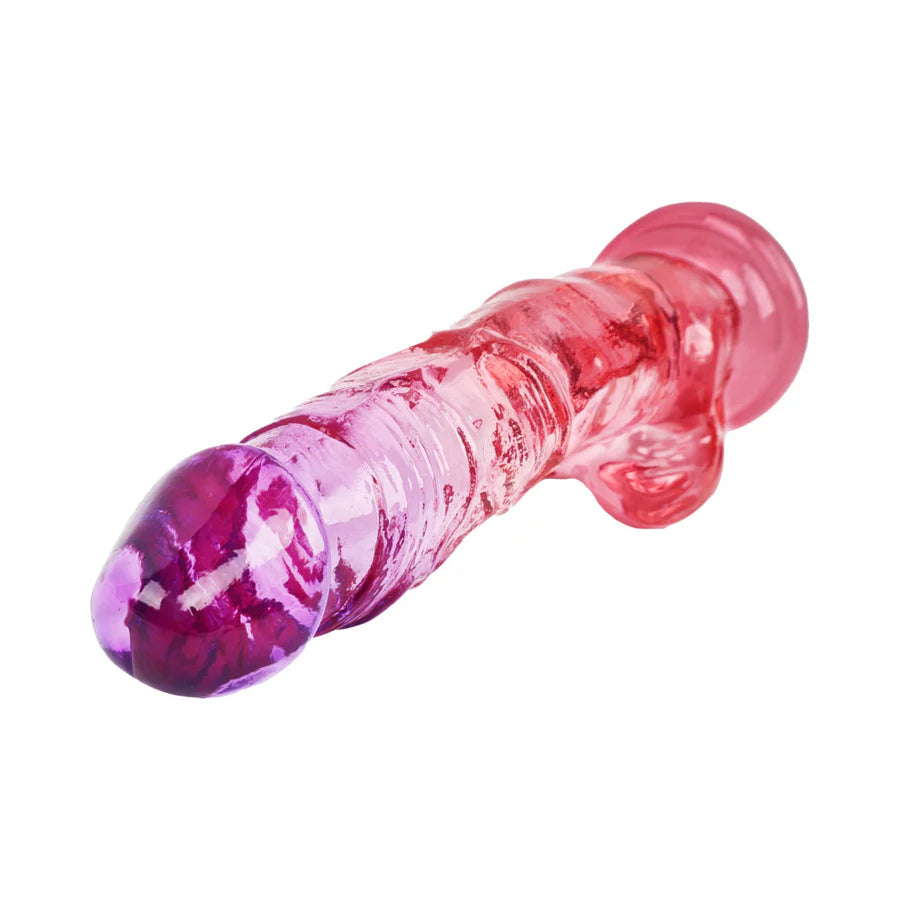 Adam &amp; Eve Seaside Dreams Realistic Dildo 9.5 in showcased in a natural setting, ideal for adventurous bath or bedroom play.