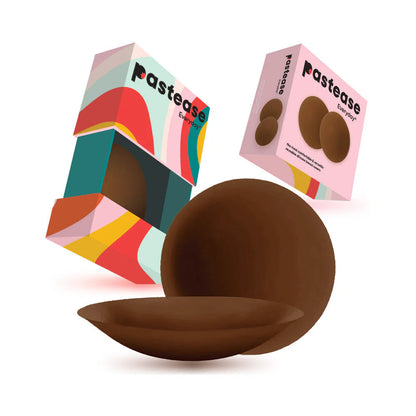 Pastease Halos Reusable Sticky Adhesive Silicone Nipple Cover Dark Large D+ Cup PASTIES