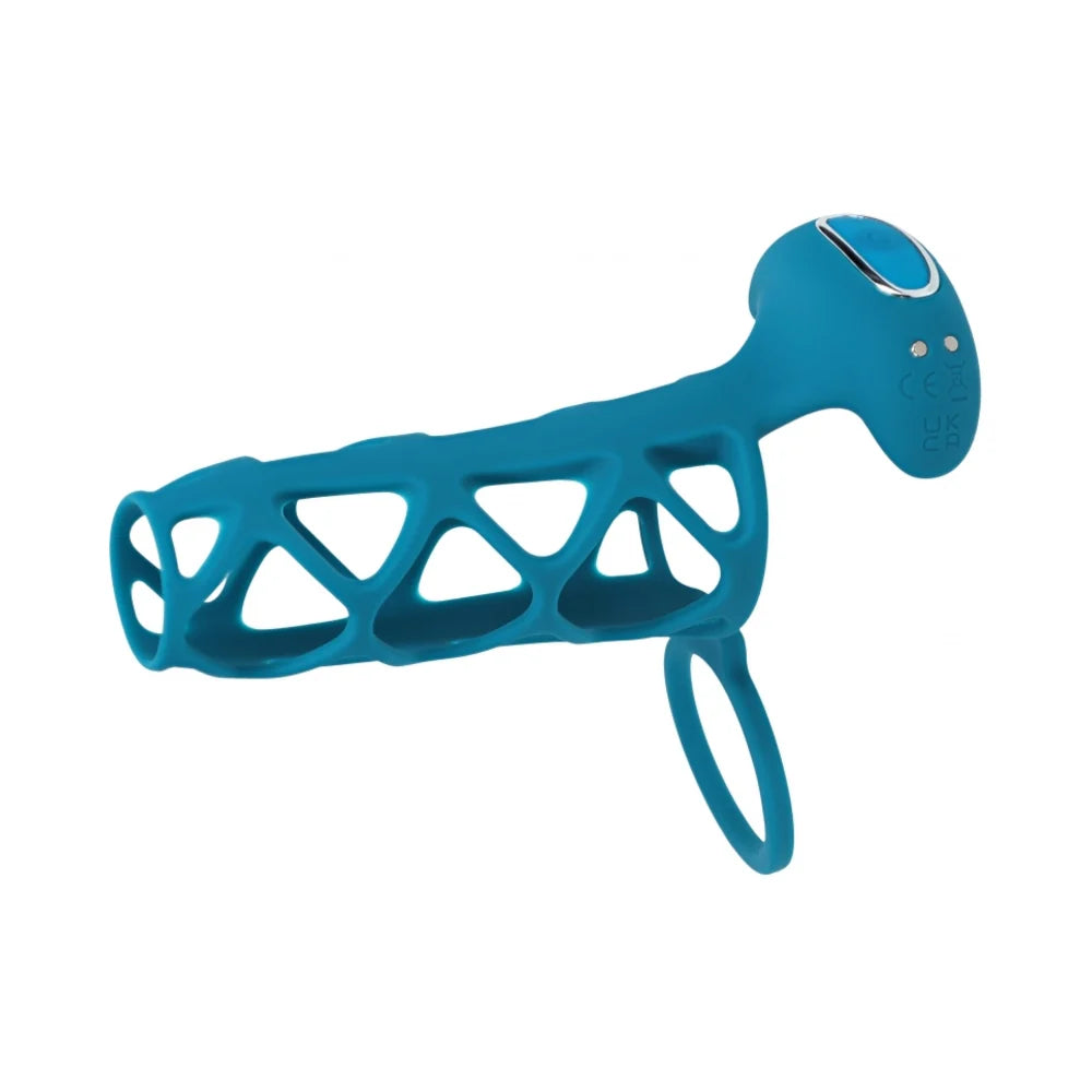 LEVELZ Vibrating Cage Silicone Cock Sleeve &amp; Ball Ring