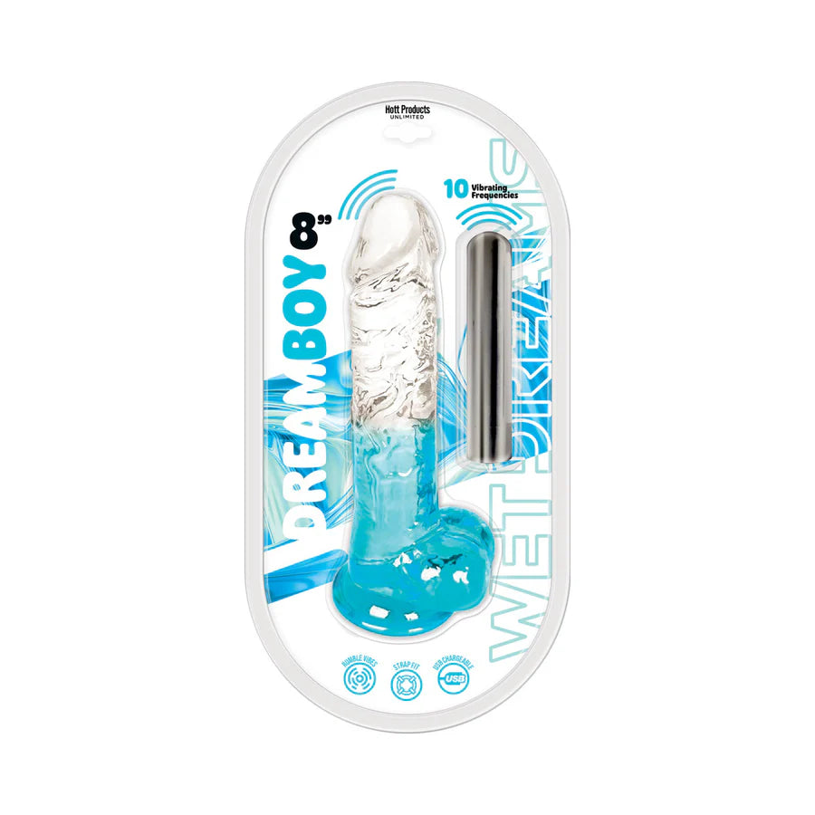 Wet Dreams Dream Jelly Dildo &amp; Rechargeable Bullet 8 inch