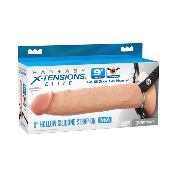 Fantasy X-Tensions Elite Silicone Hollow Strap-On Dual Density 9in