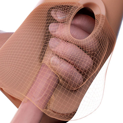 Experience the innovative Squeeze-Core design in the PDX Plus Double Pounder Vibrating Squeeze Stroker, designed for maximum pleasure and comfort.