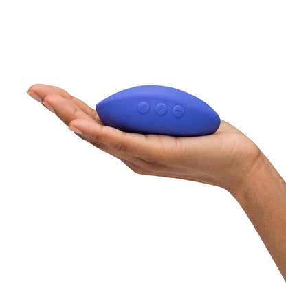 Elegant packaging of We-Vibe Temp Lavender Blue temperature control vibrator, perfect for gifting.