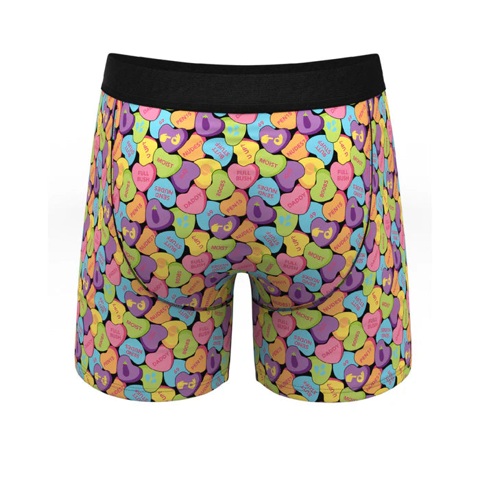 Shinesty The Candy Crush Candy Hearts Ball Hammock Pouch Underwear with Fly