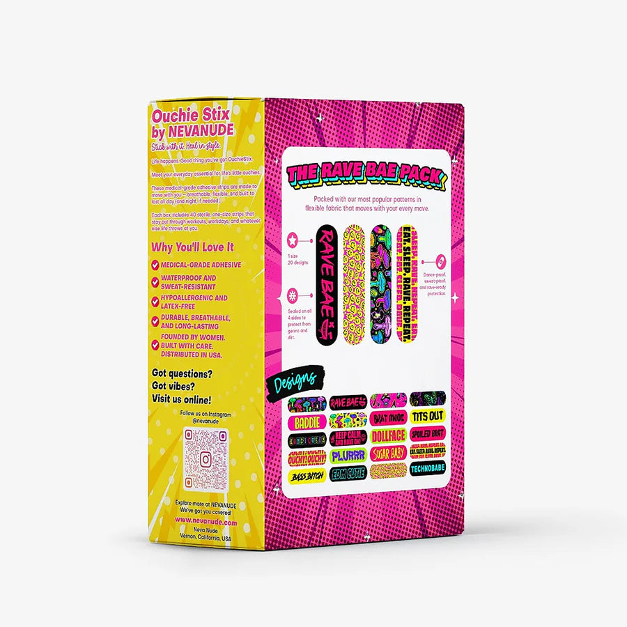Ouchie Stix by Neva Nude Plur Vibes Bandages 40-Pack