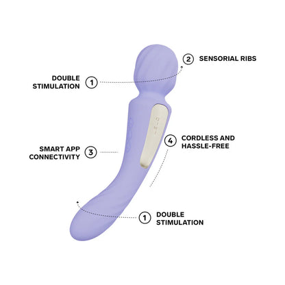 LELO SWITCH Double-Sided Wand Vibrator Lilac