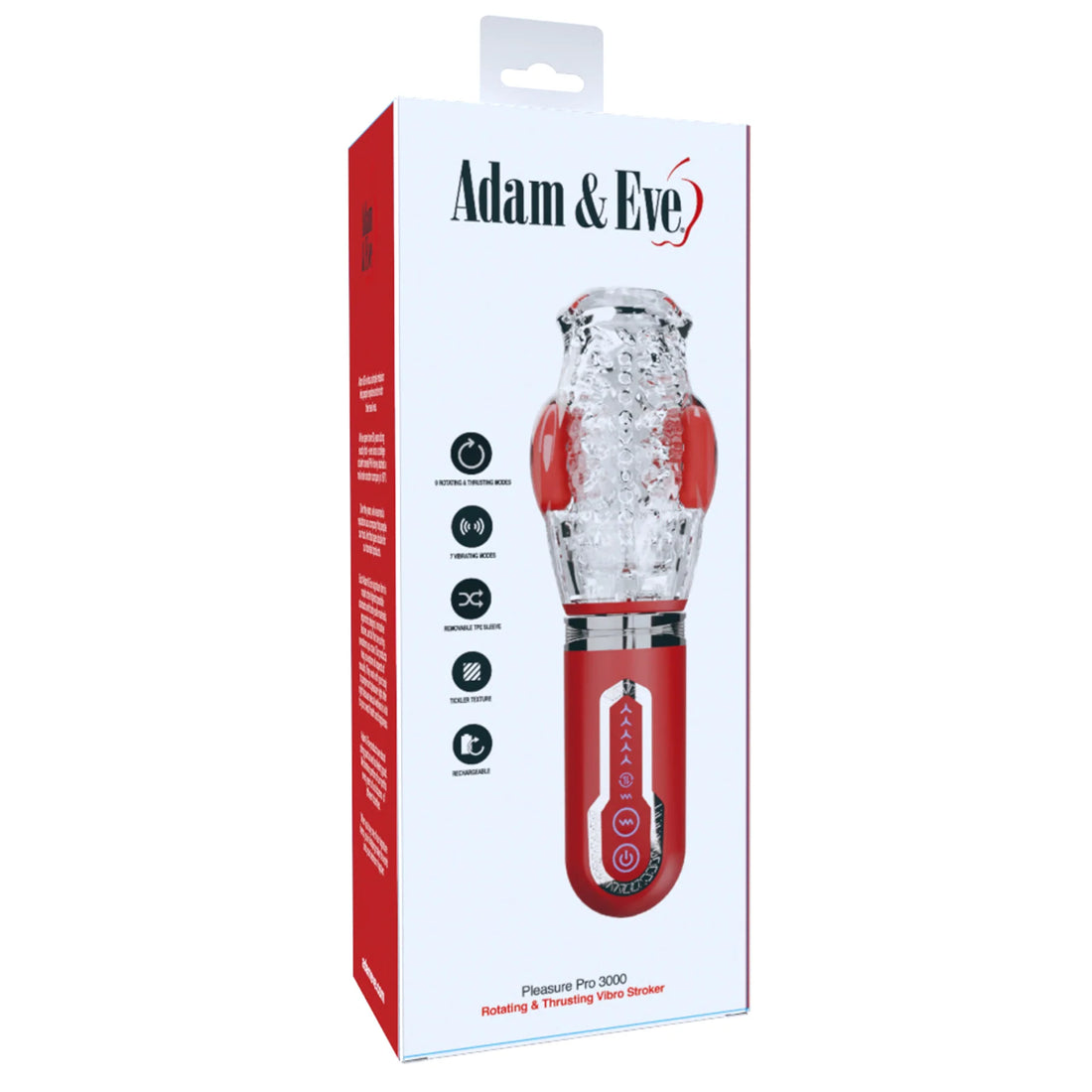 Adam &amp; Eve Pleasure Pro 3000 Rotating &amp; Thrusting Vibro Stroker