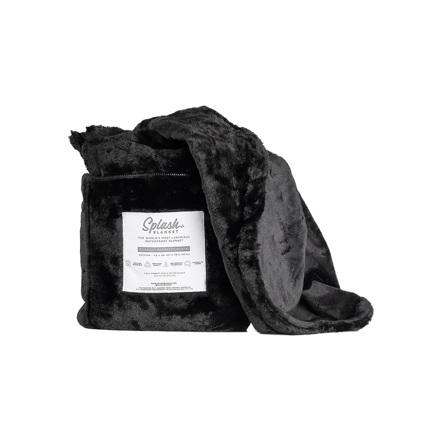 Splash Blanket Furlush Medium Black