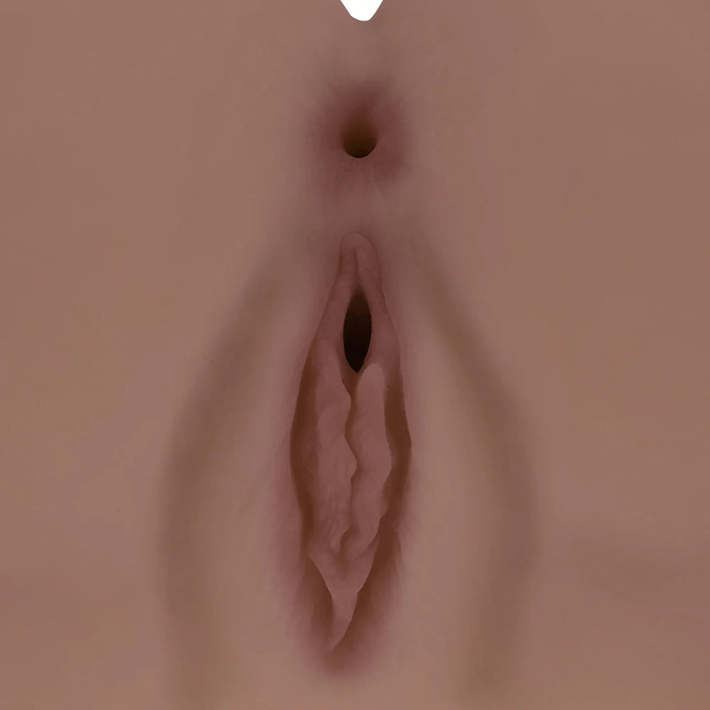 Xkin Bodyforms Kaya Bloom Dual Entry Vibrating Masturbator Brown