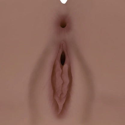 Xkin Bodyforms Kaya Bloom Dual Entry Vibrating Masturbator Brown