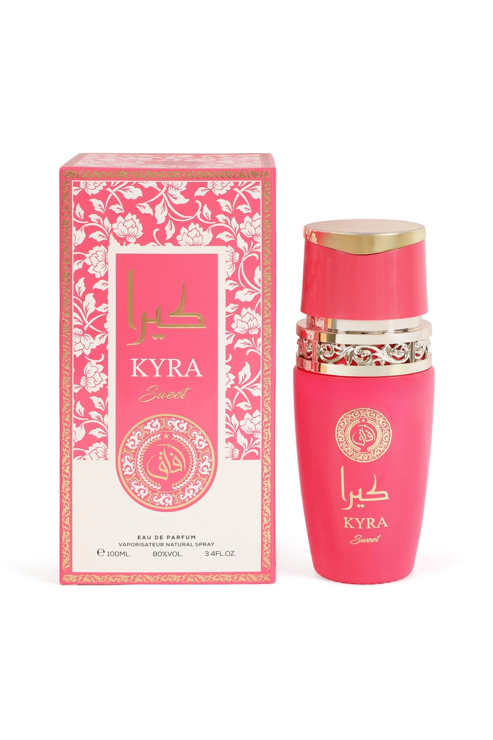 Kyra Sweet Spray Perfume for Women 100ml bottle showcasing its enchanting floral and fruity fragrance.