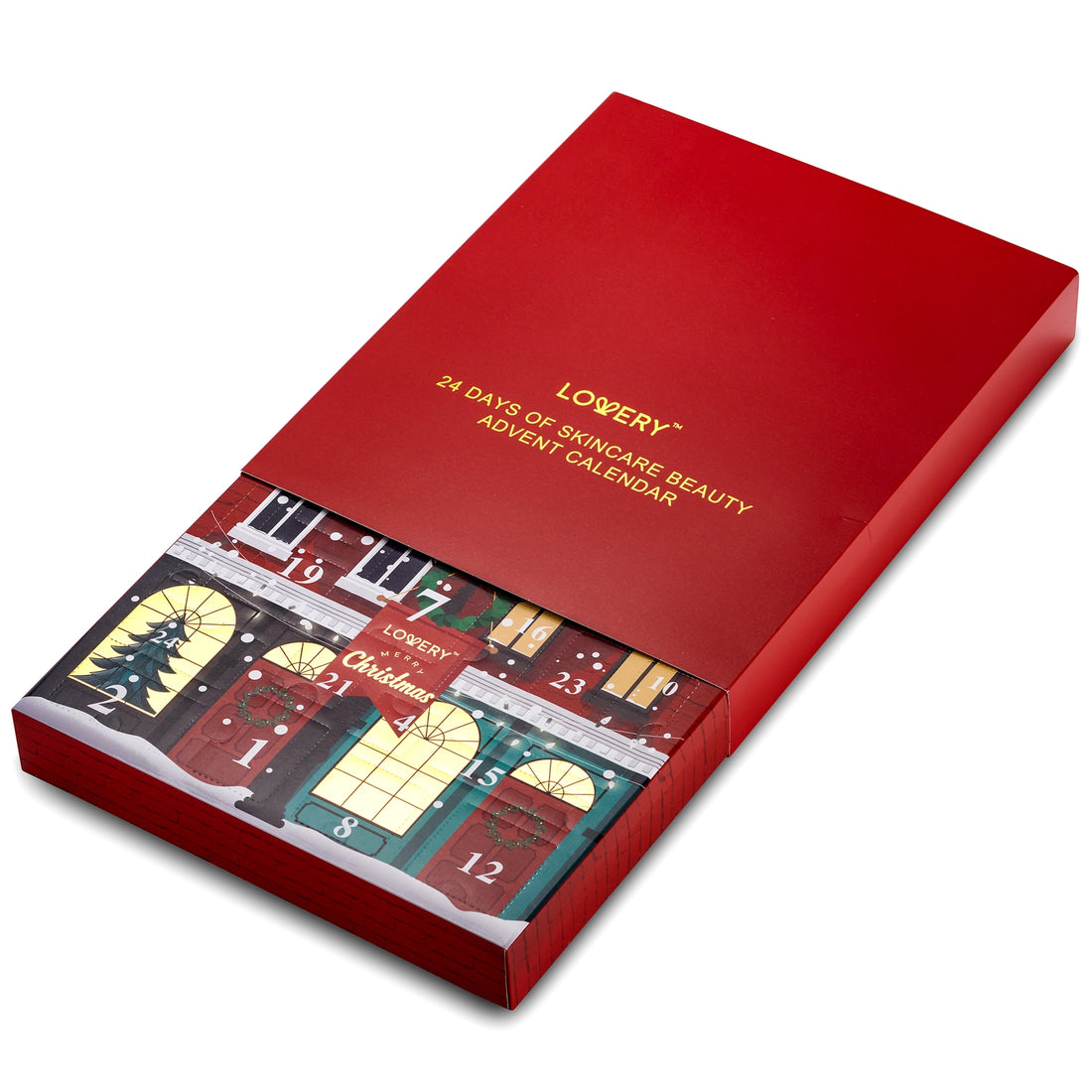 Beautiful presentation of the Christmas Countdown 2025 Limited Edition Advent Calendar by LOVERY, designed to enhance your holiday spirit through daily surprises.