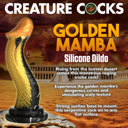 Golden Mamba Silicone Dildo CREATURE COCKS