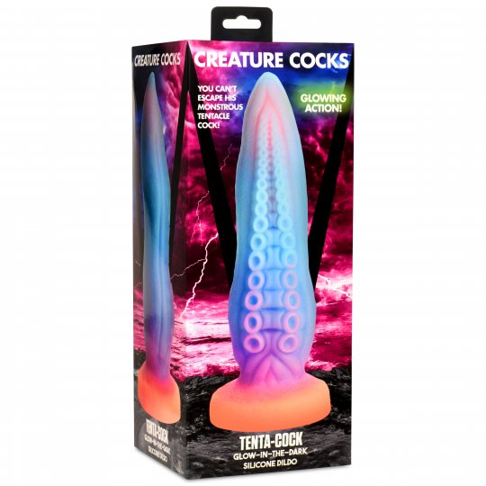 Tenta-Cock Glow-in-the-Dark Silicone Dildo CREATURE COCKS