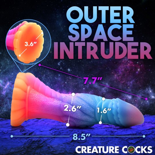 Galactic Cock Alien Creature Glow-in-the-Dark Silicone Dildo CREATURE COCKS