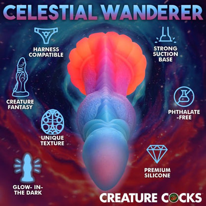 Galactic Cock Alien Creature Glow-in-the-Dark Silicone Dildo CREATURE COCKS