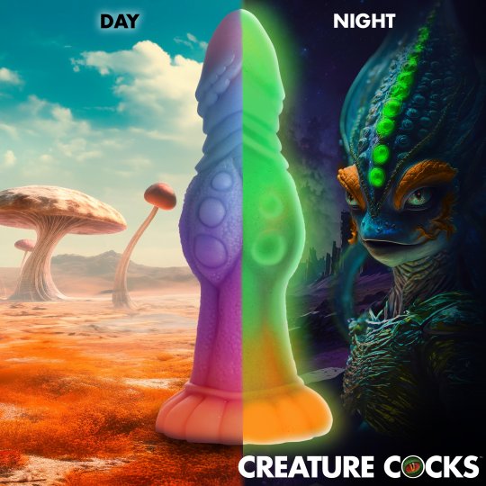 Galactic Cock Alien Creature Glow-in-the-Dark Silicone Dildo CREATURE COCKS