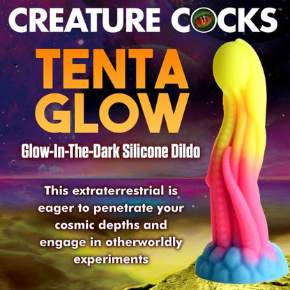 Tenta-Glow Glow-In-The-Dark Silicone Dildo CREATURE COCKS