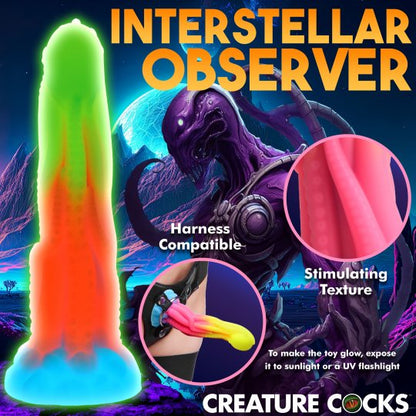 Tenta-Glow Glow-In-The-Dark Silicone Dildo CREATURE COCKS
