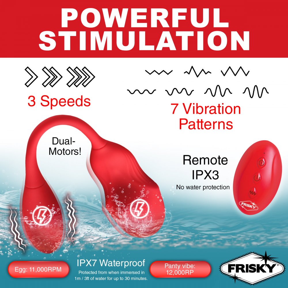 Double Love Connection Silicone Panty Vibe With Remote Control FRISKY