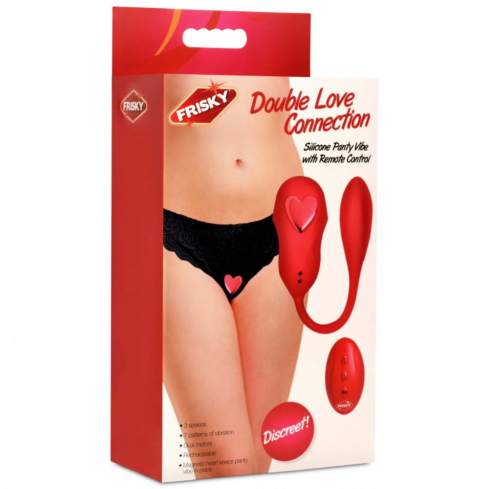 Double Love Connection Silicone Panty Vibe With Remote Control FRISKY